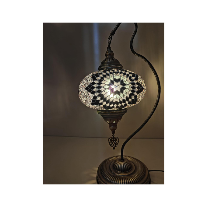 Carmo Turkish Mosaic Table Lamp - Handcrafted Moroccan Style Light - Image 3