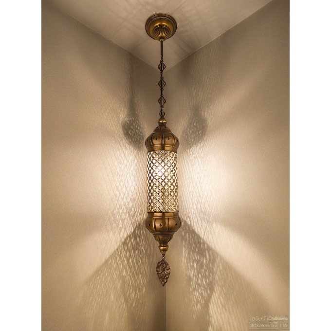 Elif Handmade Hanging Pendant Light - Mediterranean & Moroccan Glass Lamp - Image 6