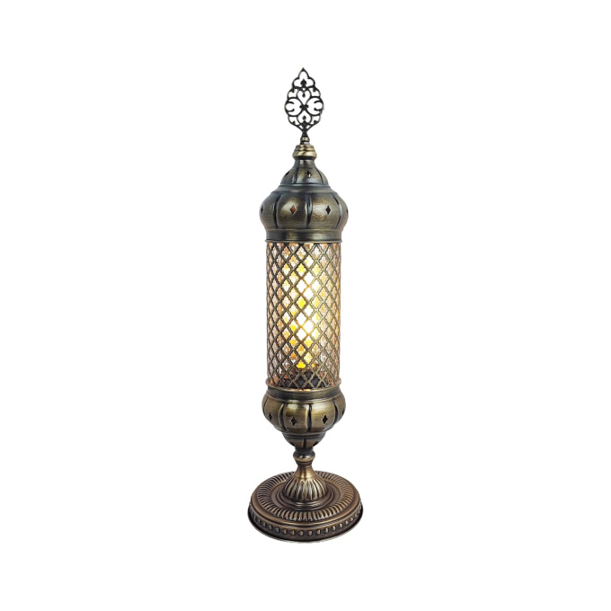 Ayse Handcrafted Turkish Mosaic Table Lamp – Warm White Glass Pendant