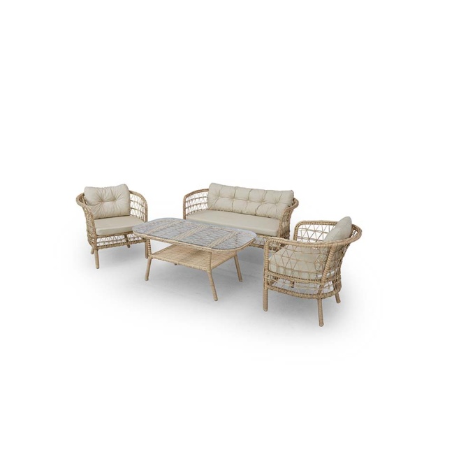 Complete Tea Set Rattan Furniture Set for garden and patio