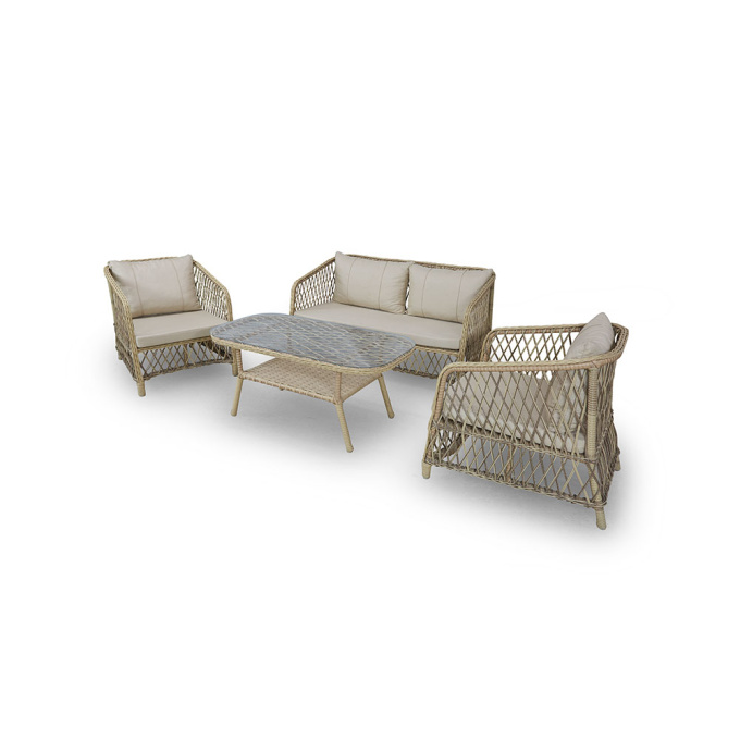 Complete Mira Garden Rattan Furniture Set for garden and patio