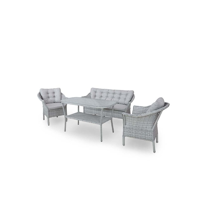 Complete Dynamic Set Rattan Furniture Set for modern outdoor living