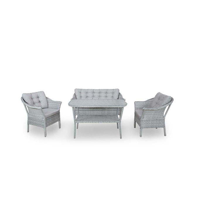 Complete Dynamic Set Rattan Furniture Set for modern outdoor living