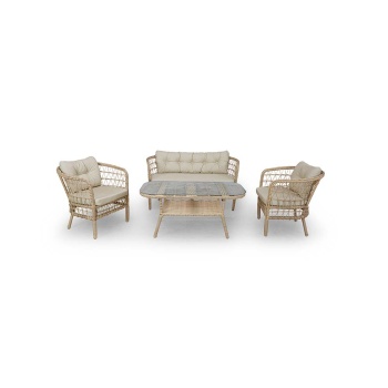 Complete Tea Set Rattan Furniture Set for garden and patio